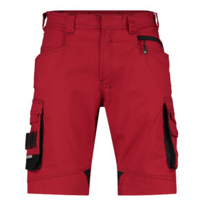 Dassy Cosmic Arbeitsshorts - color_front-cosmic-rood-0683-zwart