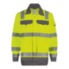 Dassy Dusseldorf Warnschutz-Arbeitsjacke - 6941-neongelb-zementgrau - Front