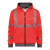 Dassy Evans Kapuzen-Sweatshirt Warnschutz - color_front-evans-fluorood-cementgrijs