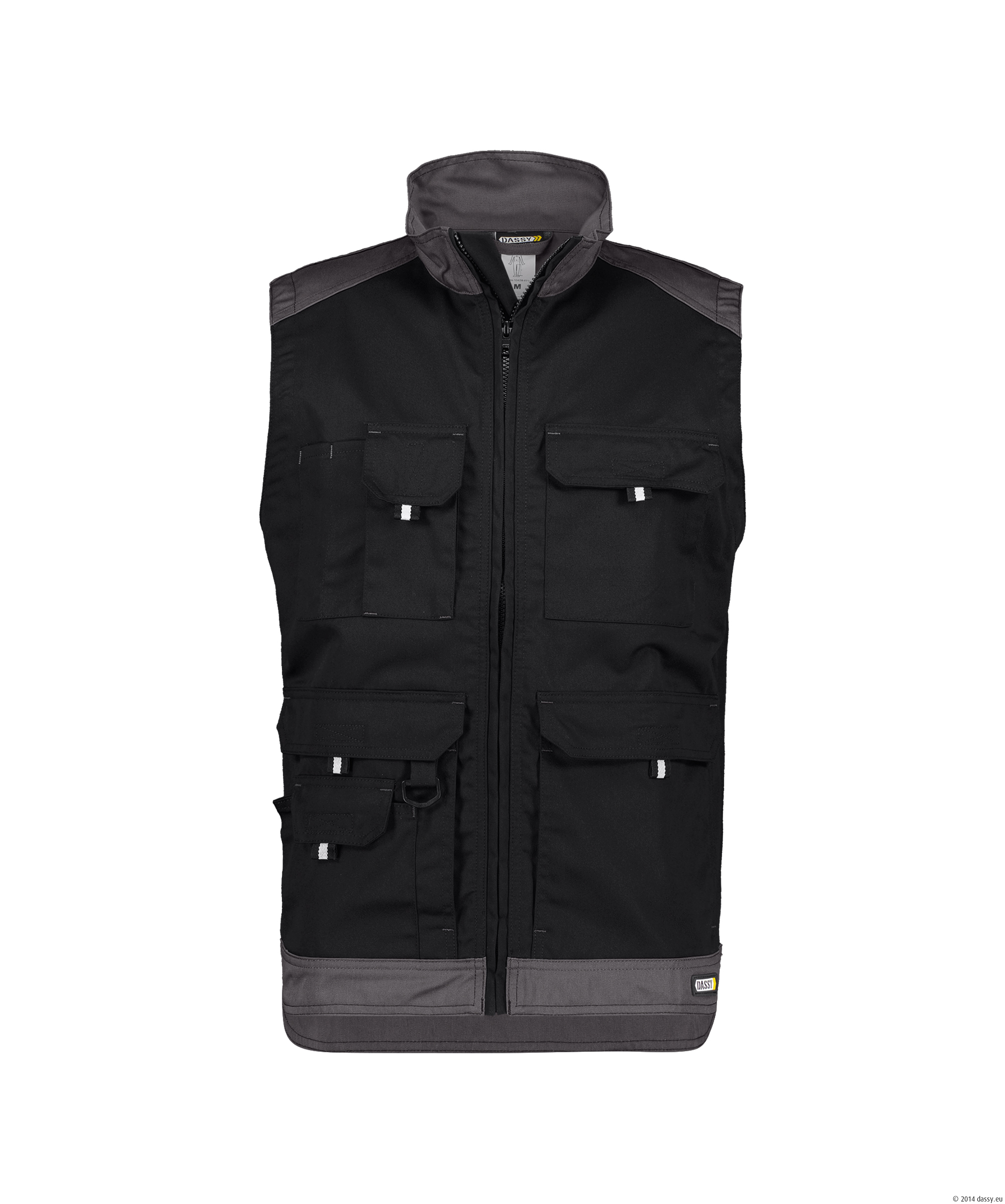 Dassy Faro Zweifarbige Sommerweste - color_front-faro-zwart-cementgrijs