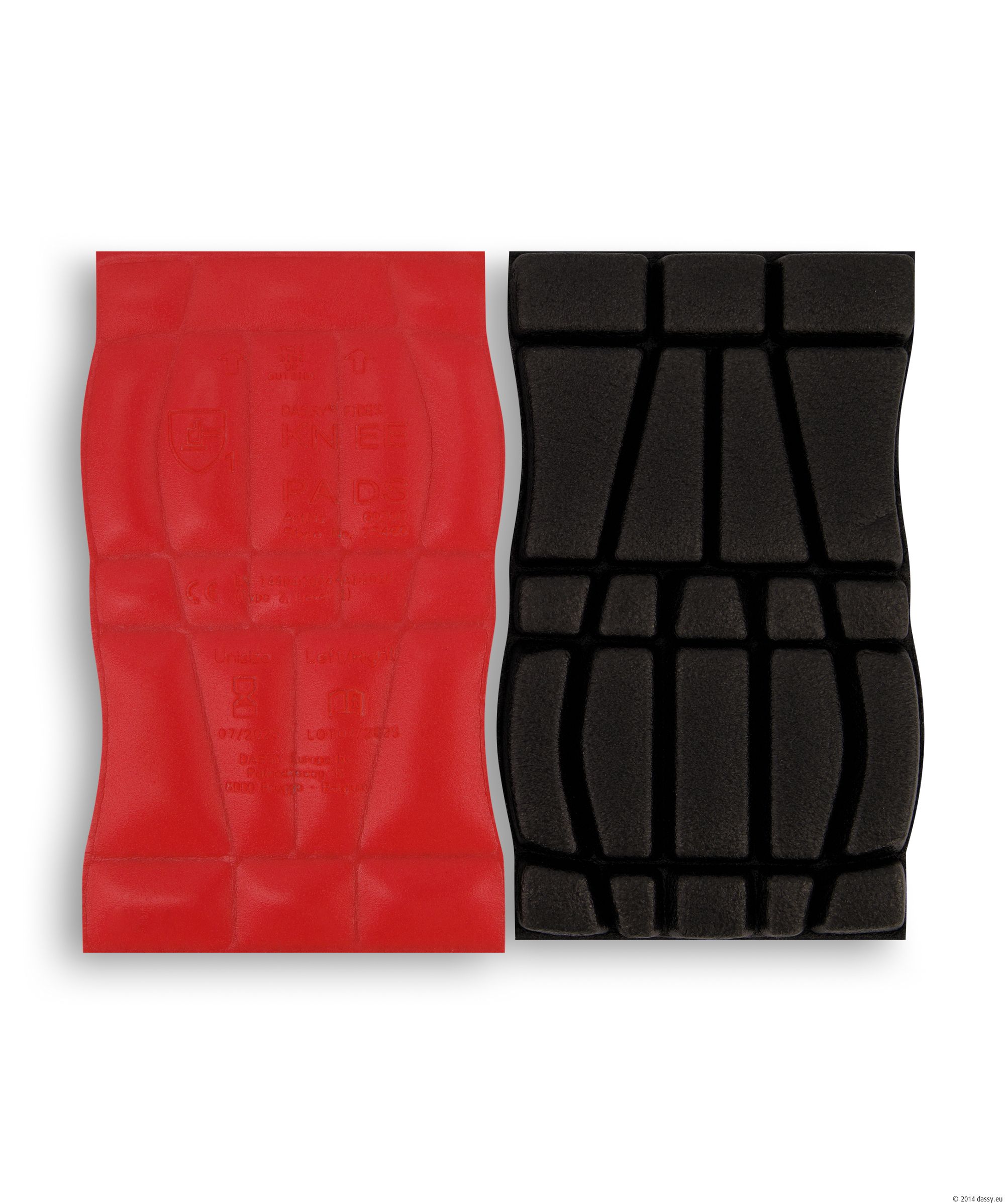 Dassy Fides Knieschützer (TYP2, LEVEL1) - color_front-fides-rood-0683-zwart