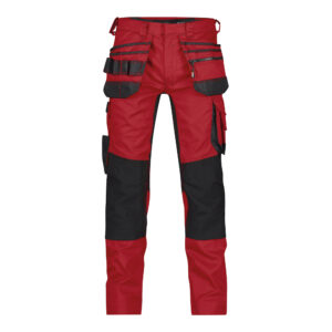 Dassy Flux Stretch-Arbeitshose Stmm - 6674 rot-schwarz - Front