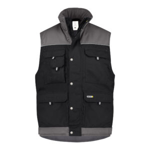 Dassy Hulst Zweifarbige Winterweste - color_front-hulst-zwart-cementgrijs