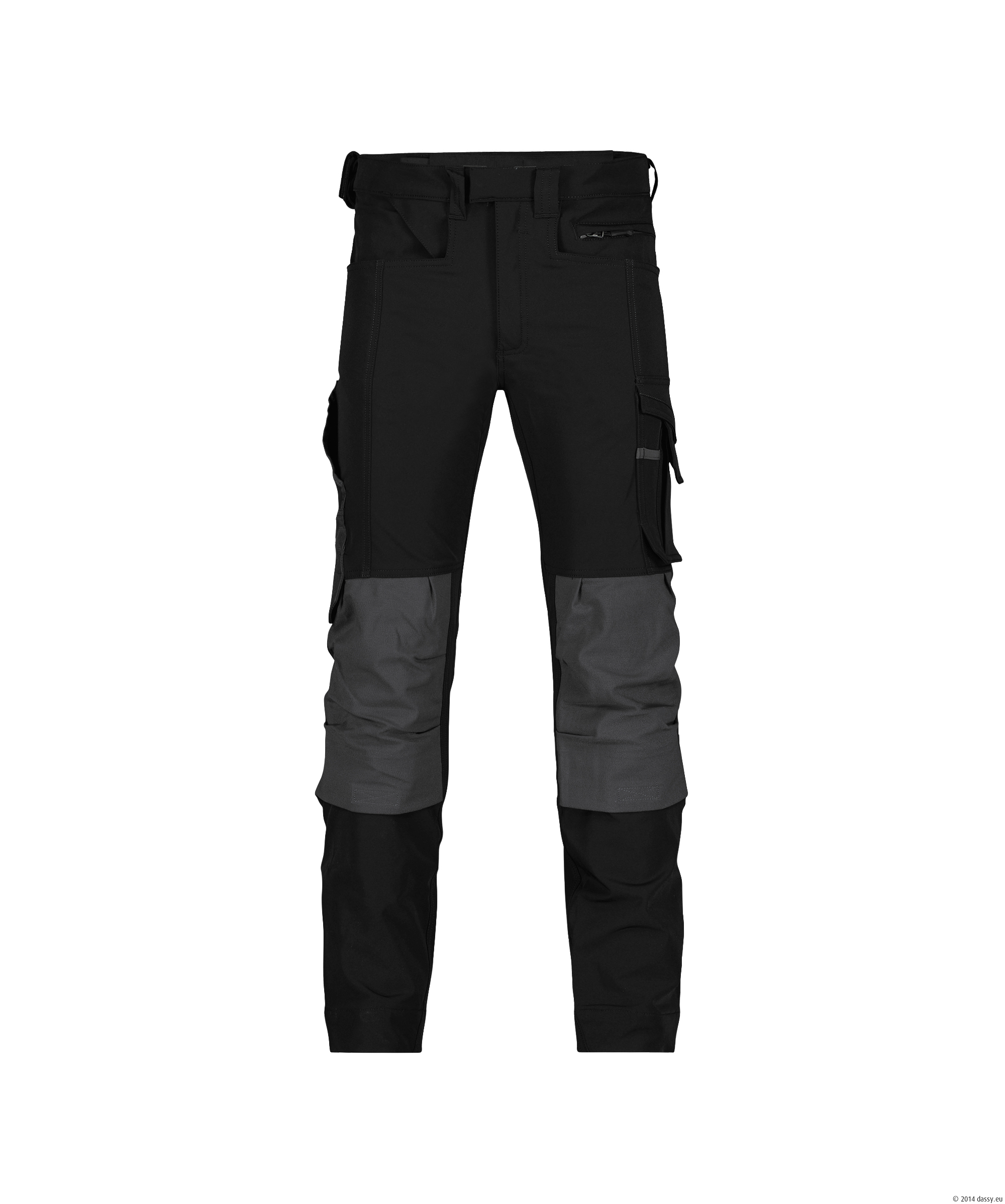 Dassy Impax Stretch-Arbeitshose - color_front-impax-zwart-antracietgrijs