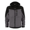 Dassy Jakarta Zweifarbige Softshelljacke - color_front-jakarta-cementgrijs-zwart