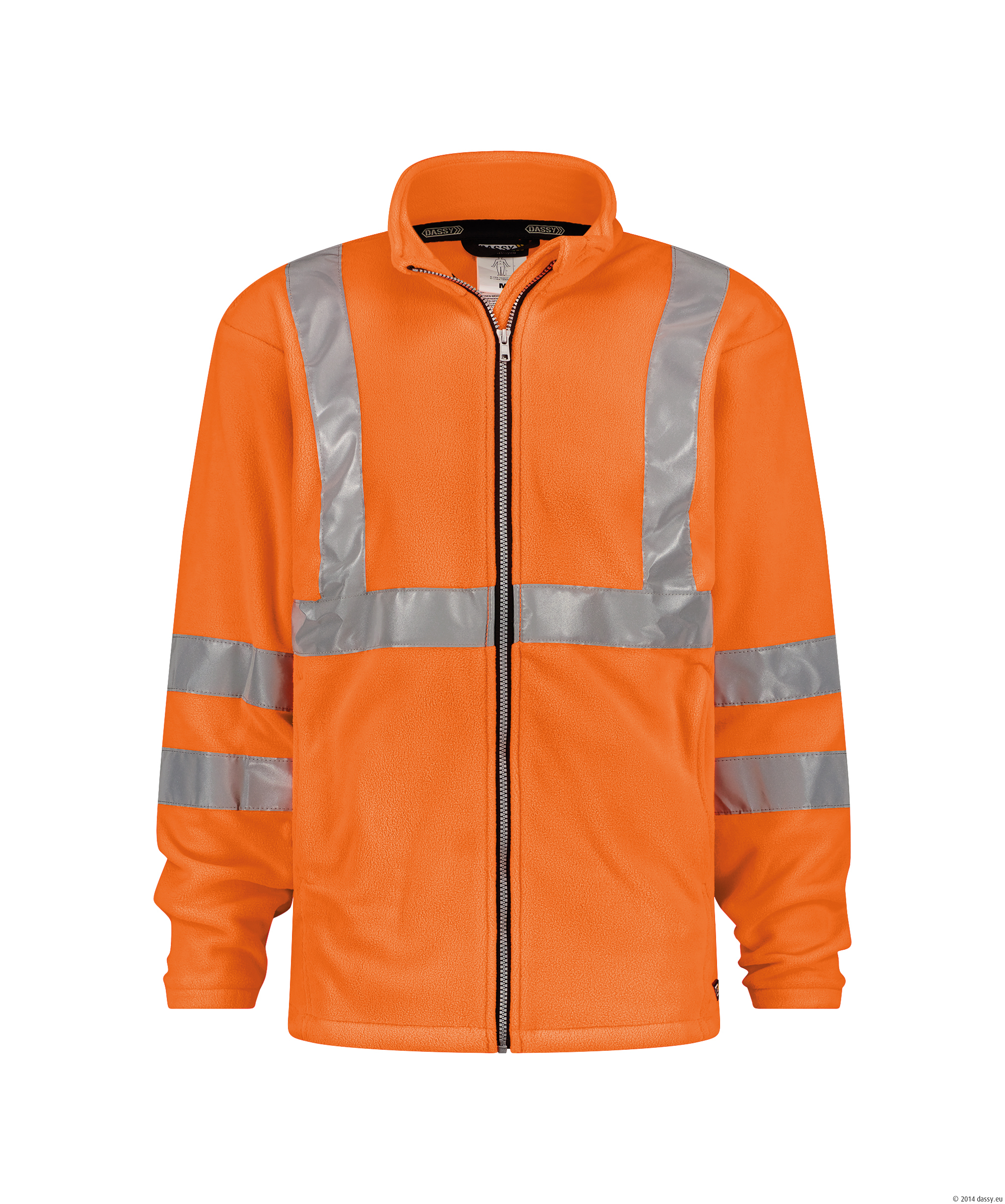 Dassy Kaluga Warnschutz-Fleecejacke - color_front-kaluga-fluo-oranje