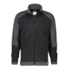 Dassy Kazan Zweifarbige Fleecejacke - color_front-kazan-zwart-cementgrijs