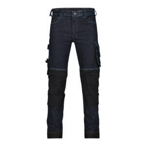 Dassy Kyoto Slim-Fit Stretch-Arbeitsjeans - color_front-kyoto-jeansblauw-zwart