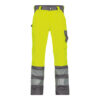 Dassy Lancaster Warnschutz-Arbeitshose - 6941-neongelb-zementgrau - Front