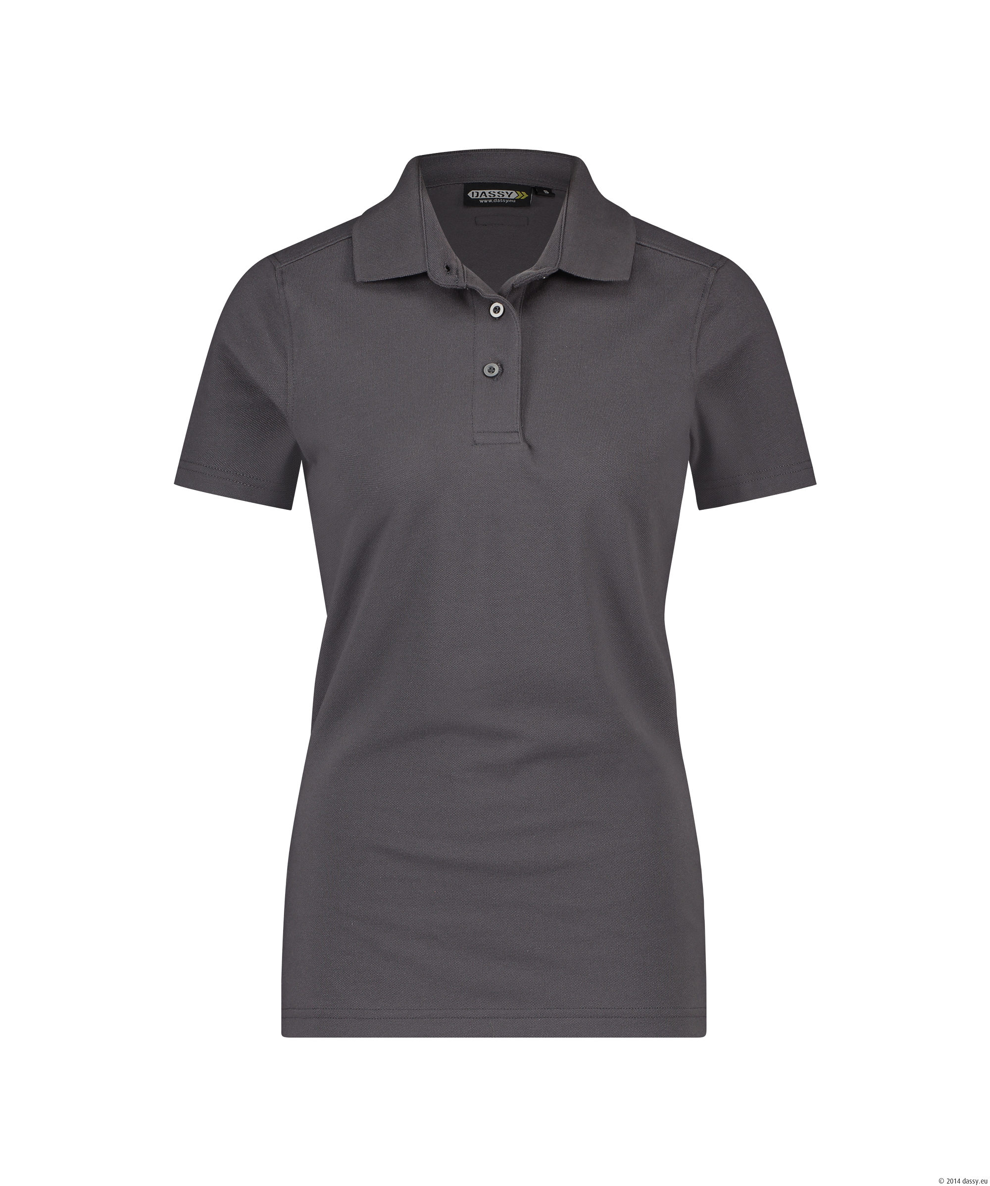 Dassy Leon Damen Poloshirt - 0373-zementgrau - Back