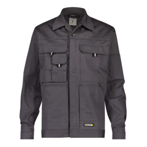Dassy Locarno Baumwoll-Arbeitsjacke - color_front-locarno-cementgrijs