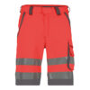 Dassy Lucca Warnschutz-Shorts Stmm - color_front-lucca-fluorood-cementgrijs