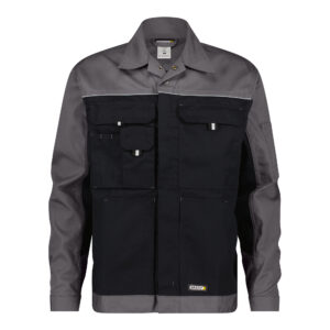 Dassy Lugano Arbetsjacke - color_front-lugano-zwart-cementgrijs