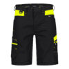 Dassy Manilla Stretch-Arbeitsshorts - color_front-manilla-logix-zwart-fluo-geel