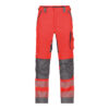Dassy Odessa Sommer Warnschutzhose - 6643-neonrot-zementgrau - Back