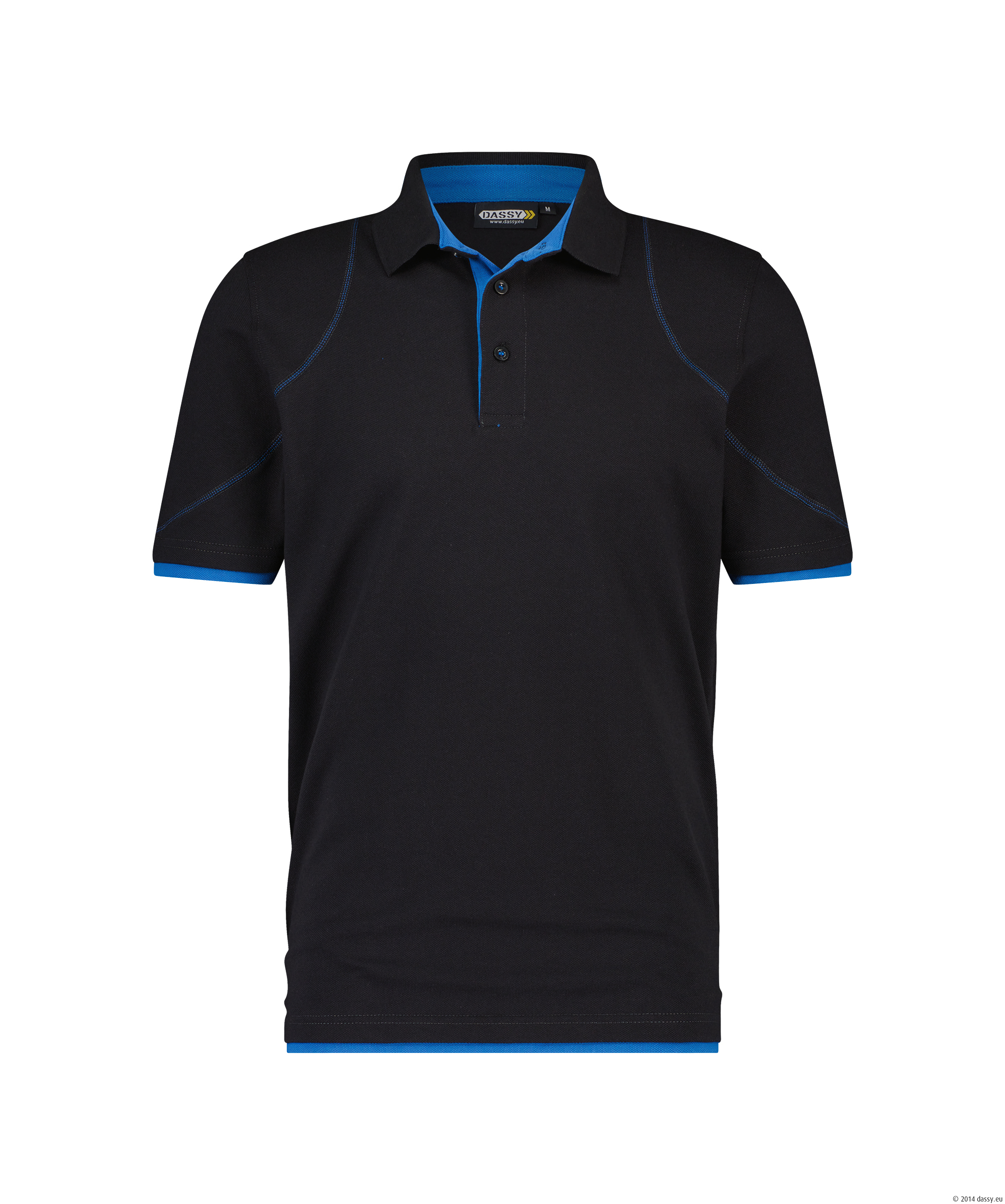 Dassy Orbital Poloshirt - 6780-schwarz-azurblau - Back