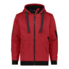 Dassy Pulse Sweatshirt-Jacke - color_front-pulse-rood-0683-zwart
