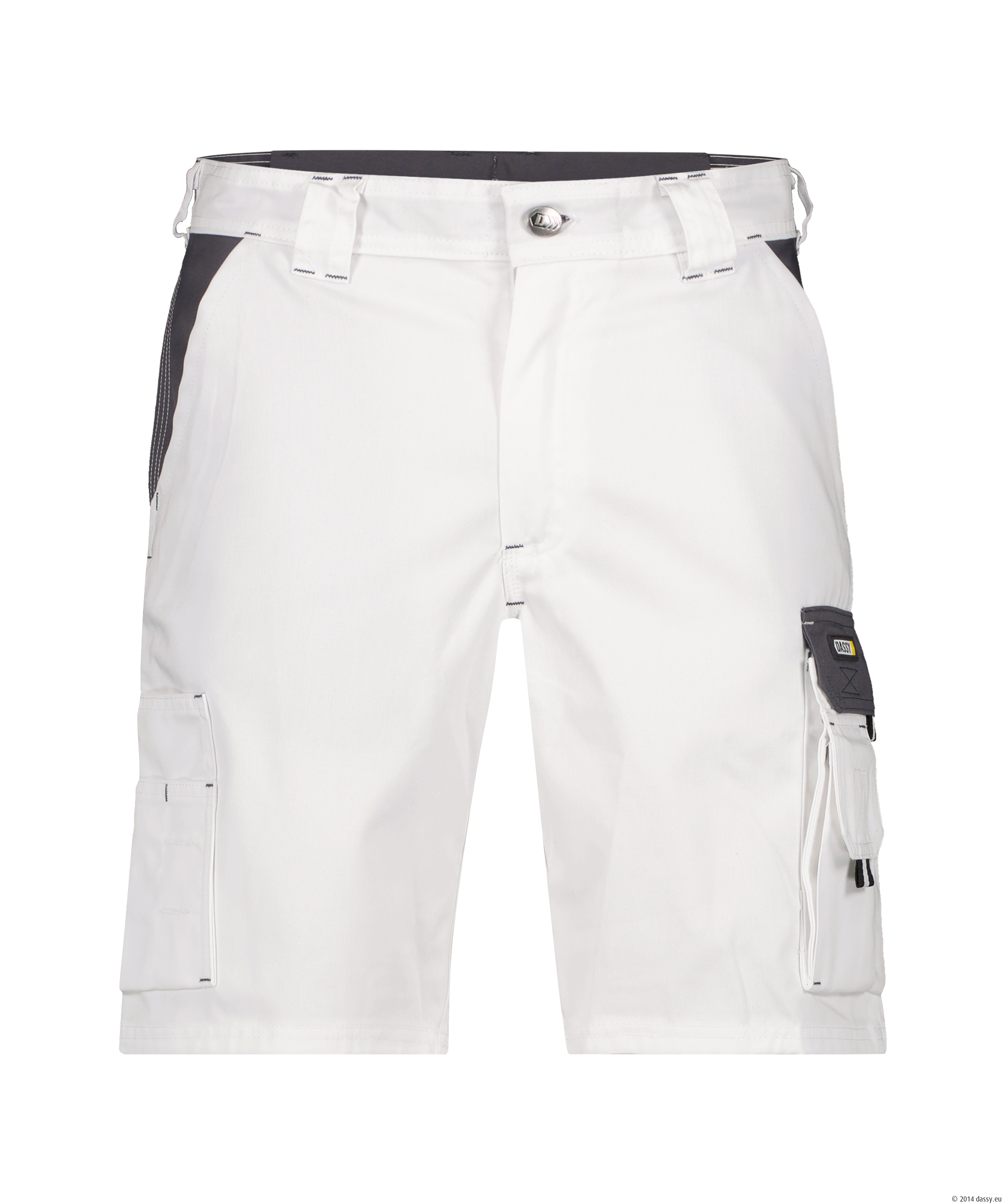 Dassy Roma Arbeitsshorts - 6141-weiss-zementgrau - Back