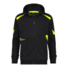 Dassy Santos Kapuzen-Sweatshirt - color_front-santos-logix-zwart-fluo-geel