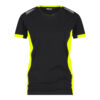 DASSY® Tampico Women T-SHIRT FÜR DAMEN - color_front-tampico-women-logix-zwart-fluo-geel