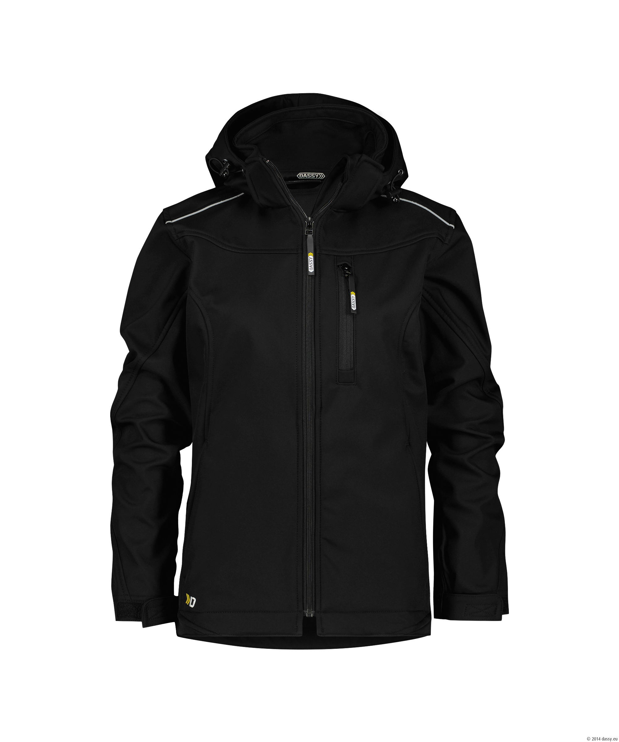 DASSY® Tavira Women SOFTSHELL-JACKE FÜR DAMEN - color_front-taviraw-zwart
