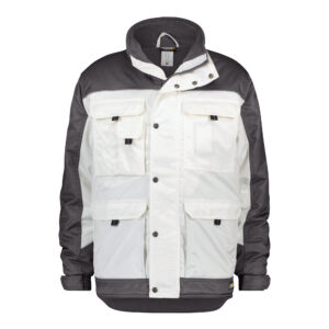 DASSY® Tignes ZWEIFARBIGE BEAVER WINTERJACKE Stmm - color_front-tignes-wit-cementgrijs