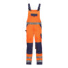DASSY® Toulouse WARNSCHUTZ LATZHOSE MIT KNIEPOLSTERTASCHEN - 6681-neonorange-dunkelblau - Back