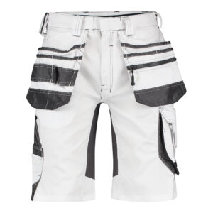 DASSY® Trix Painters STRETCH-MALERSHORTS MIT HOLSTERTASCHEN - color_front-trix-painters-wit-antraciet-grijs
