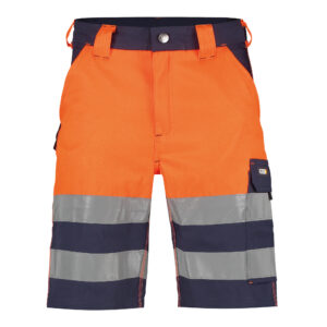 DASSY® Venna WARNSCHUTZ-SHORTS - color_front-venna-marine-fluo-oranje