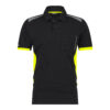 DASSY® Veracruz POLOSHIRT - color_front-veracruz-logix-zwart-fluo-geel