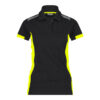 DASSY® Veracruz Women POLOSHIRT FÜR DAMEN - color_front-veracruz-women-logix-zwart-fluo-geel
