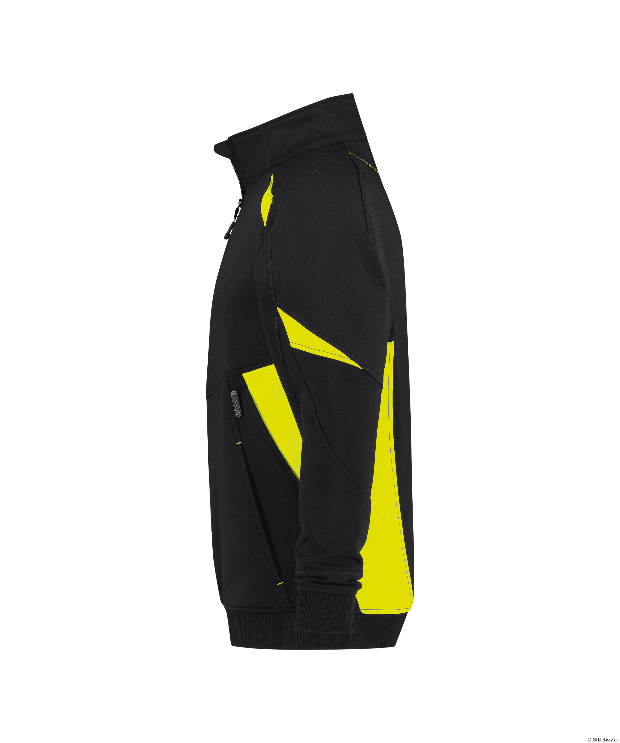 Dassy Aratu Sweatshirt - color_side-aratu-logix-zwart-fluo-geel