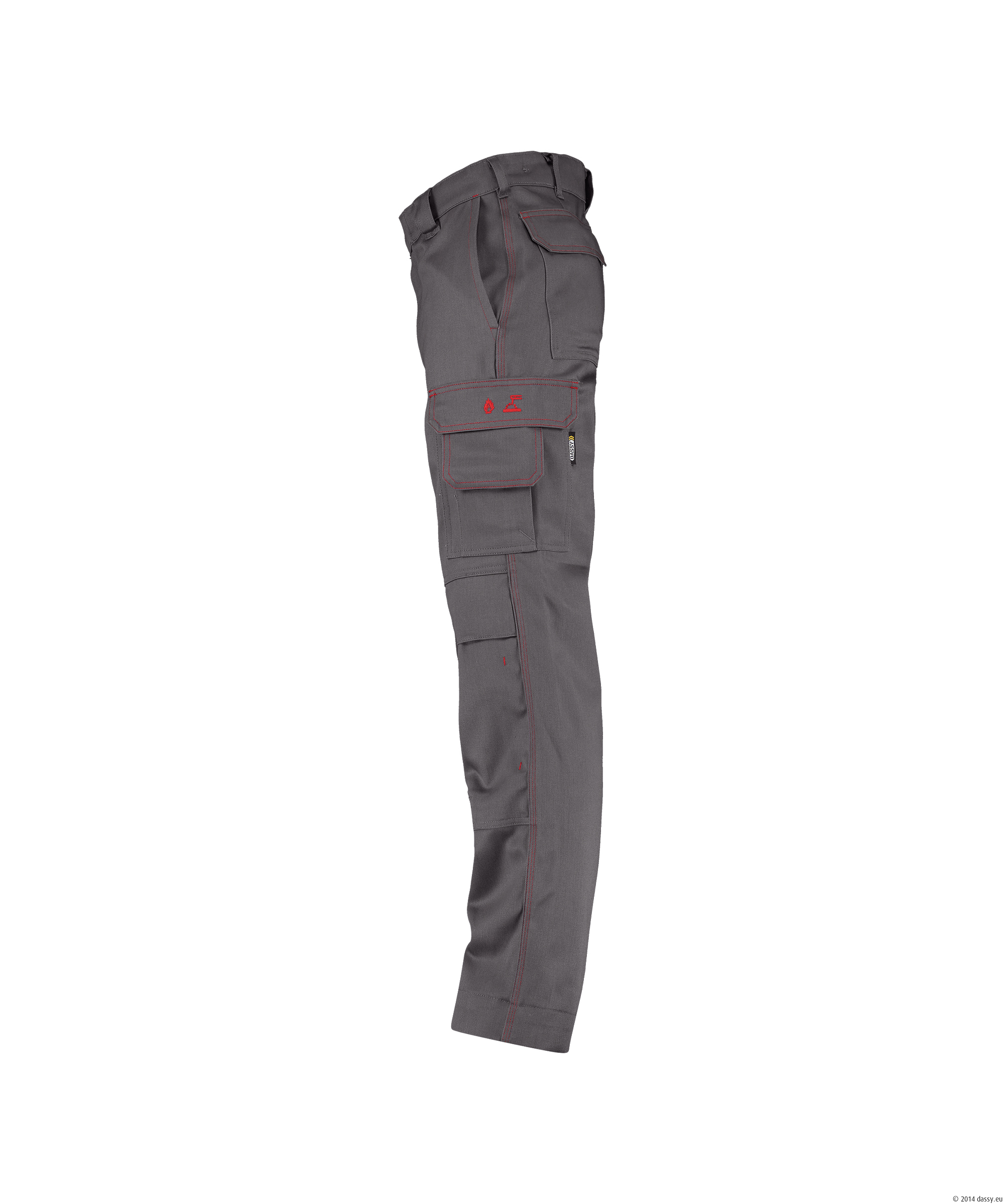 Dassy Arizona Arbeitshose mit Kniepolstertaschen - color_side-arizona-cementgrijs