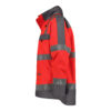 Dassy Atlantis Warnschutz Regenparka - color_side-atlantis-fluorood-cementgrijs