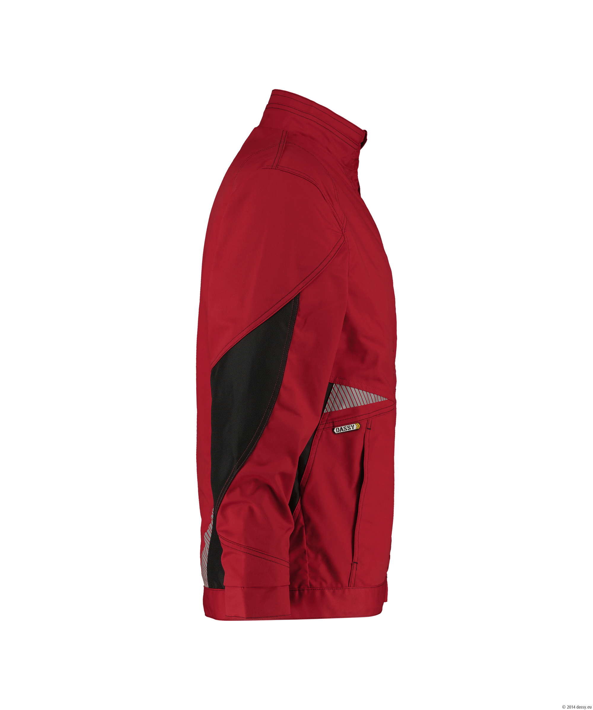 Dassy Atom Arbeitsjacke - 6674 rot-schwarz - Back