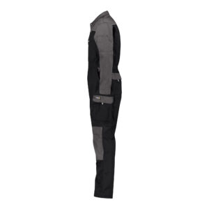 Dassy Cannes Arbeitsoverall mit Kniepolstertaschen - color_side-cannes-zwart-cementgrijs