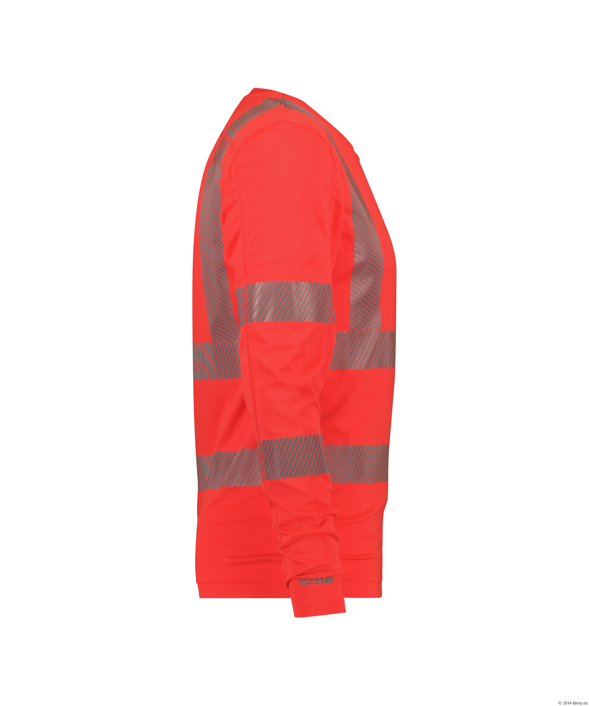 Dassy Carterville Warnschutz Langarm UV-T-Shirt - color_side-carterville-fluorood