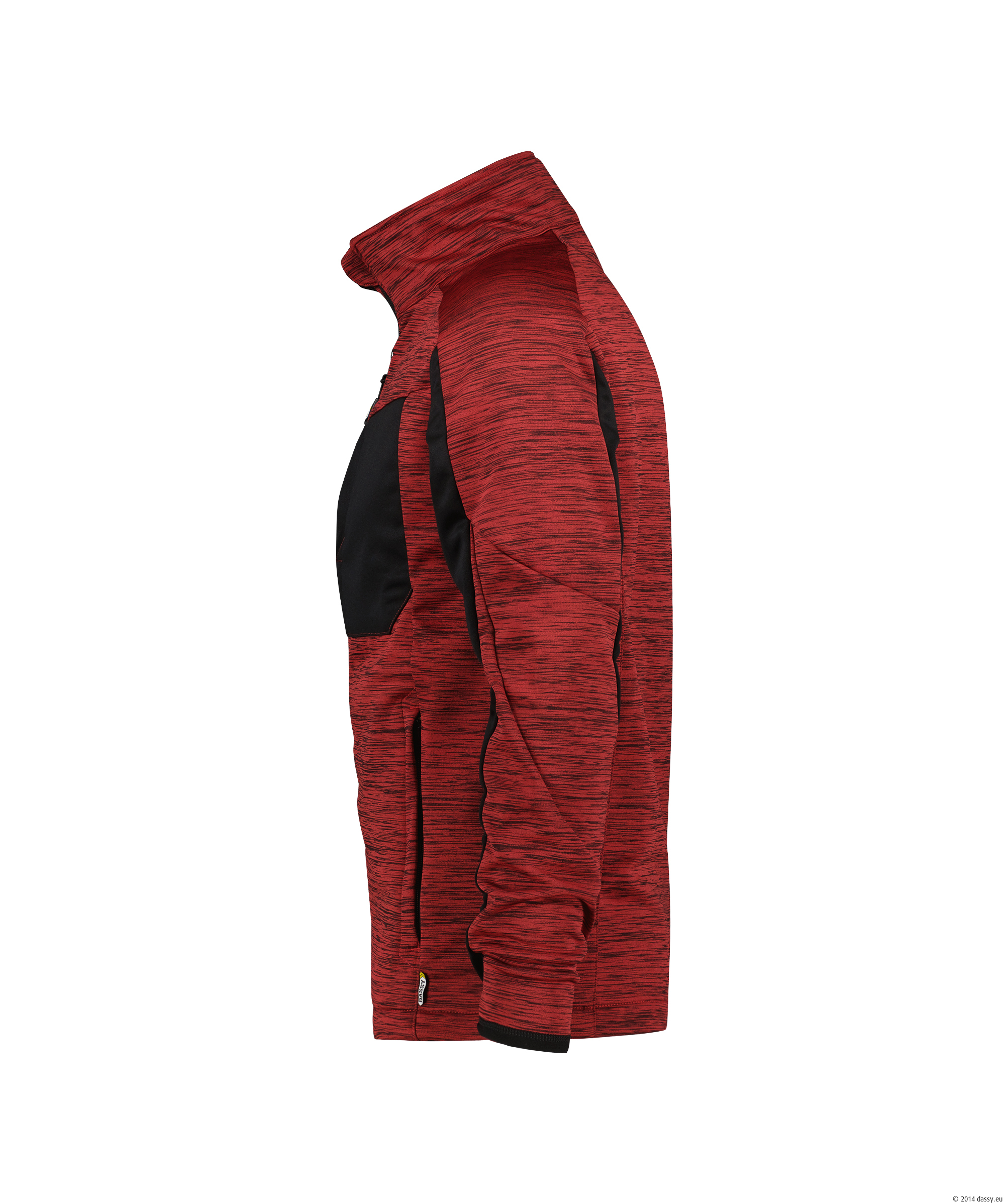 Dassy Convex Midlayer Jacke - 6674 rot-schwarz - Back