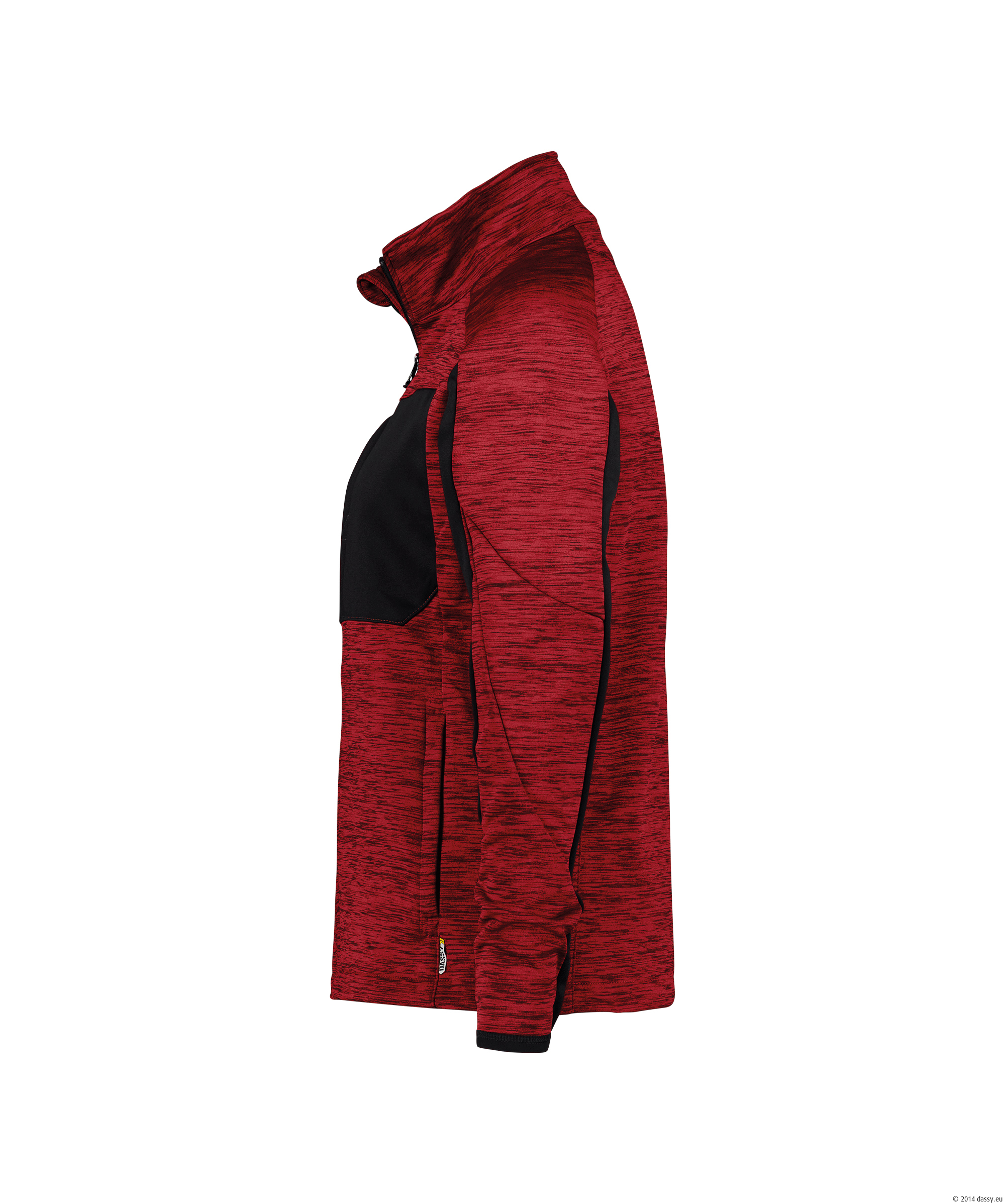 Dassy Convex Damen Midlayer Jacke Stmm - 6674 rot-schwarz - Back