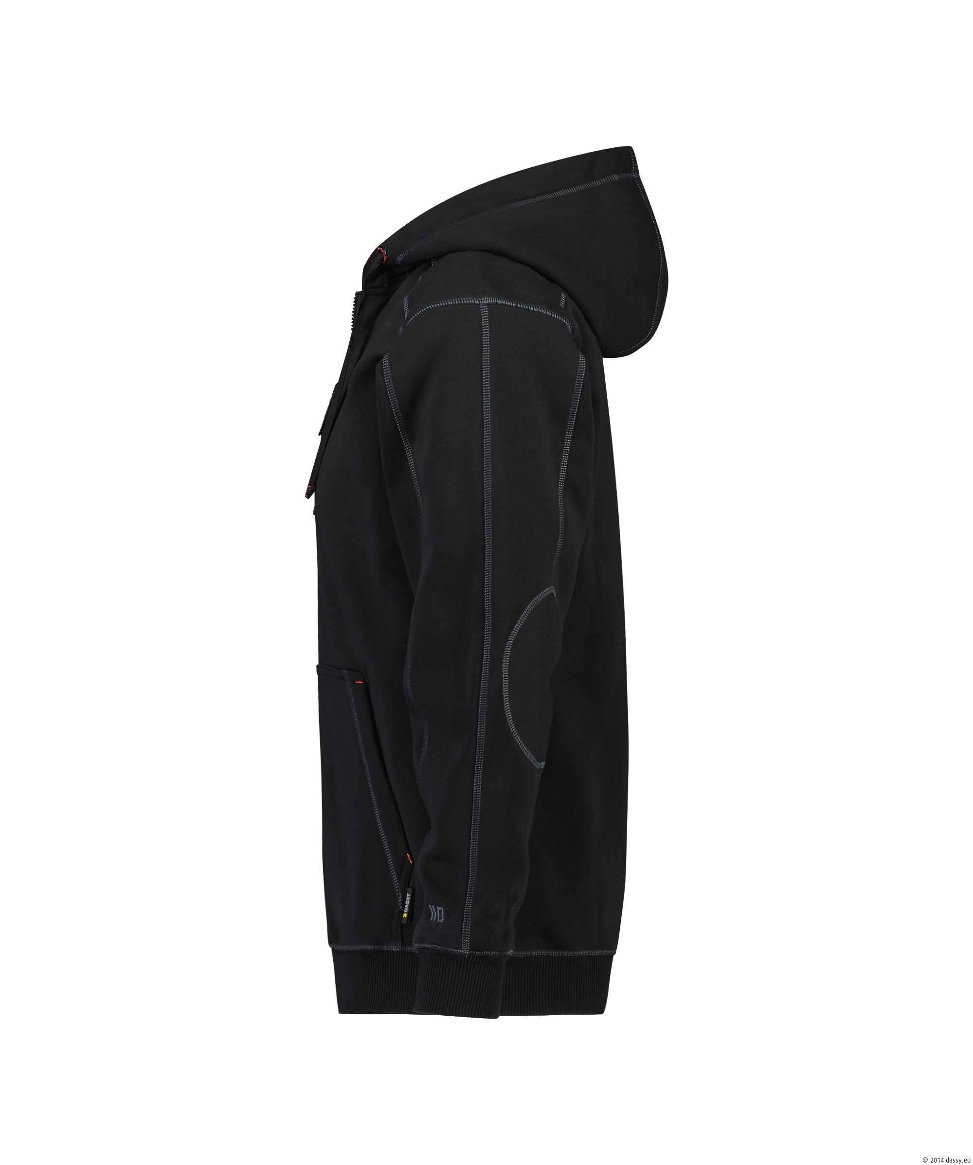 Dassy Indy Kapuzen-Sweatshirt - color_side-indy-d-fx-zwart-zwart