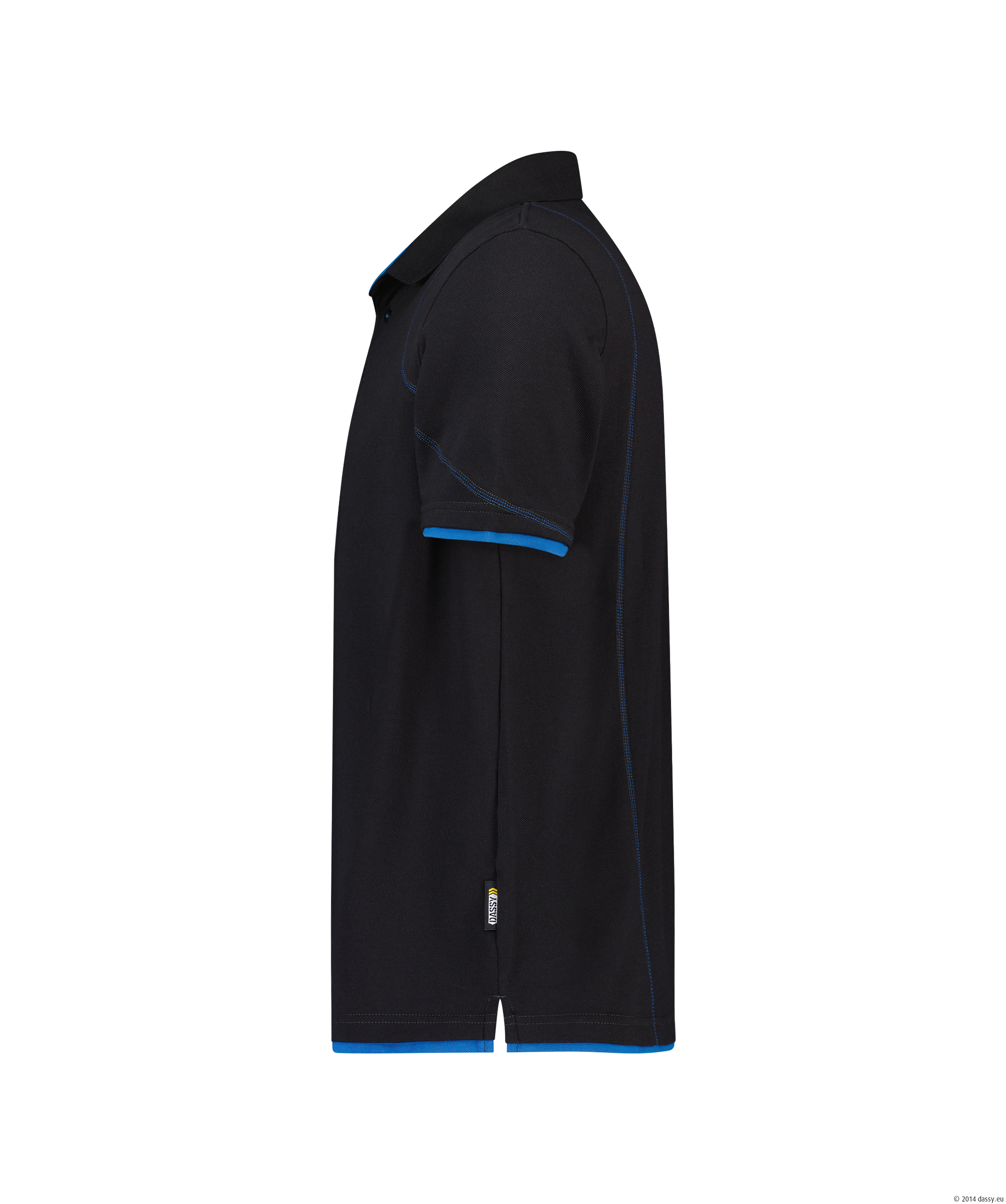 Dassy Orbital Poloshirt - 6780-schwarz-azurblau - Back