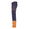 Dassy Princeton Stretch-Warnschutzhose - 6861-dunkelblau-neonorange - Back