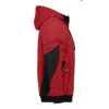 Dassy Pulse Sweatshirt-Jacke - color_side-pulse-rood-0683-zwart