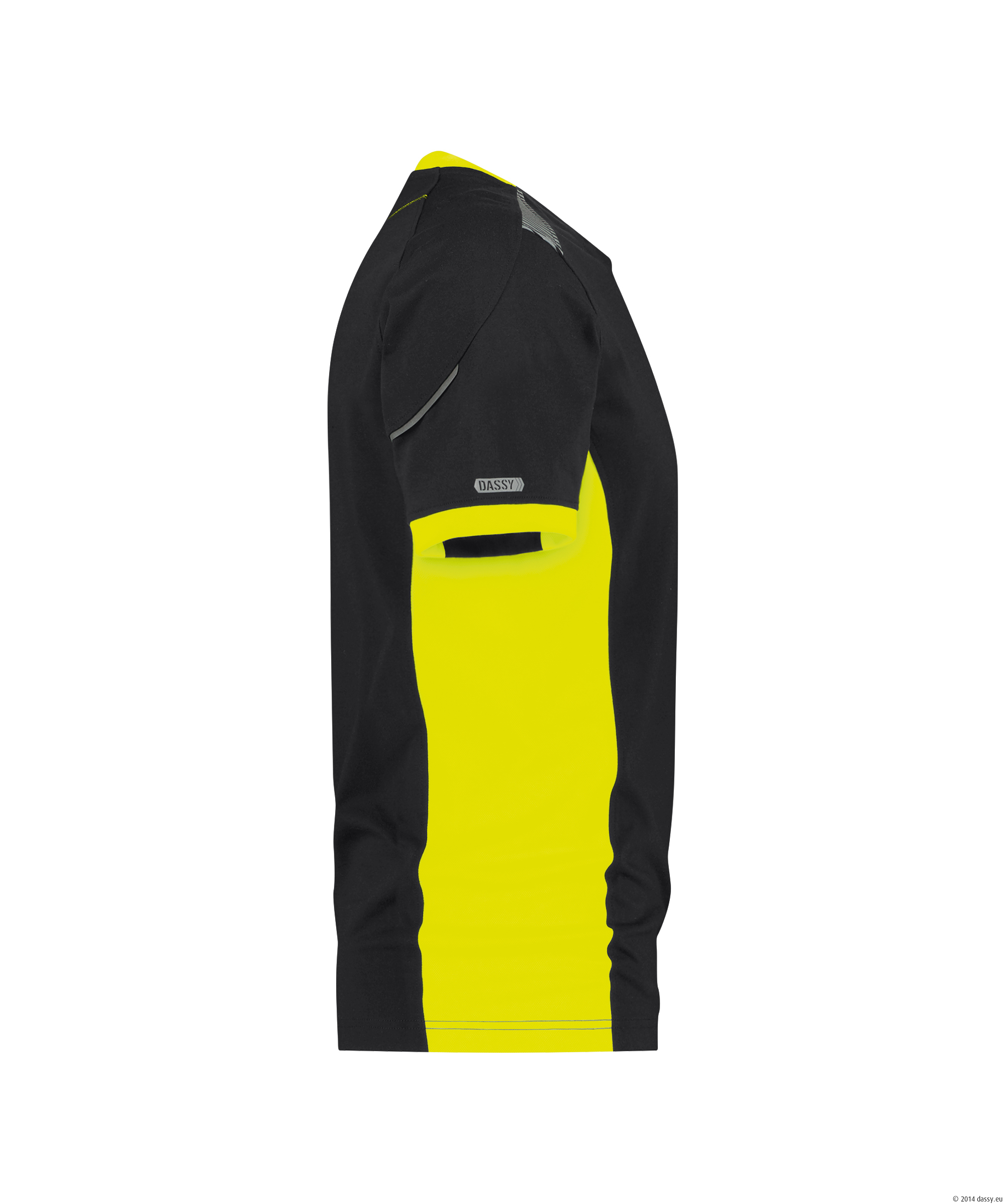 Dassy Tampico T-Shirt - color_side-tampico-logix-zwart-fluo-geel