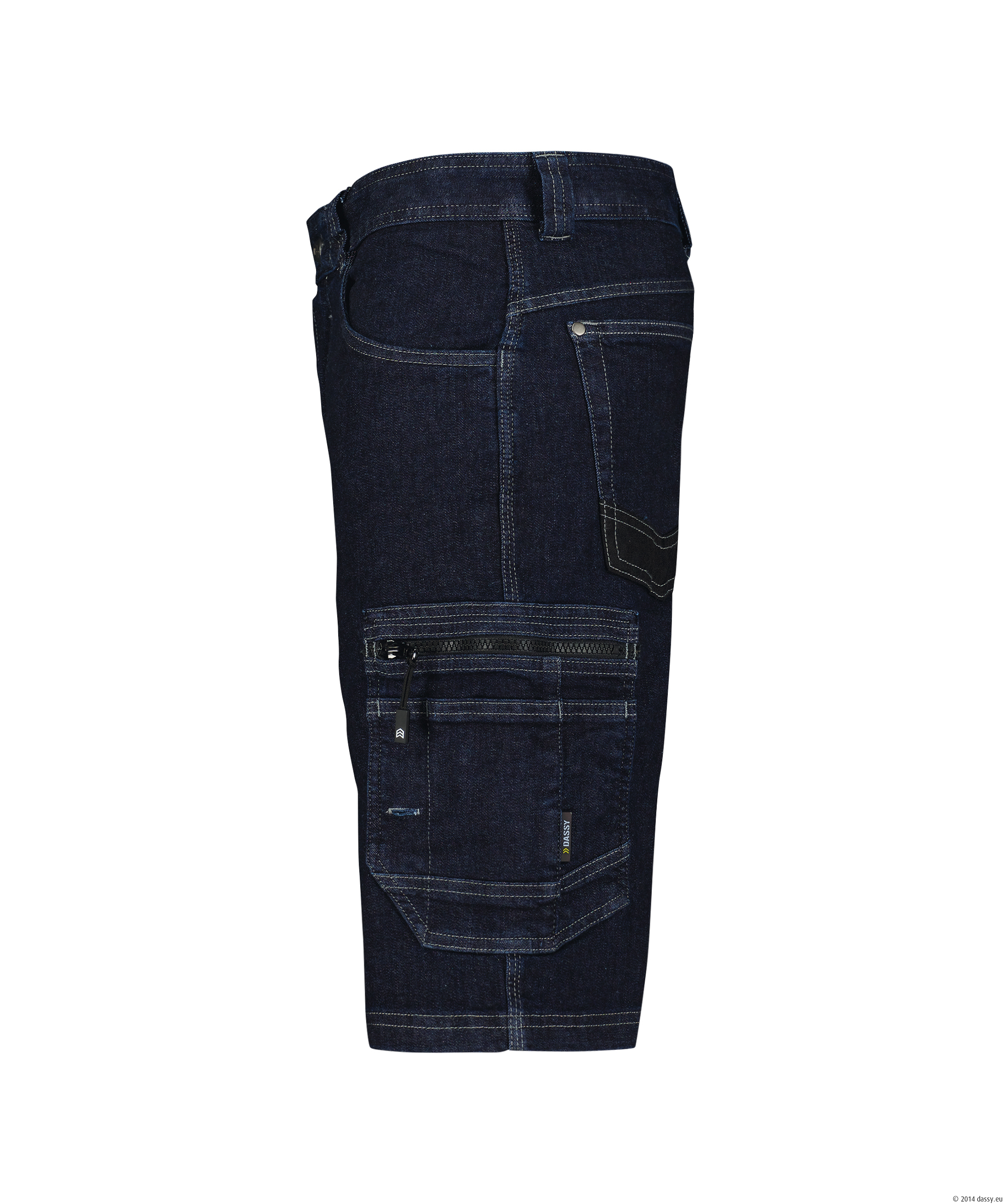 DASSY® Tokyo JEANS-ARBEITSSHORTS MIT STRETCH - color_side-tokyo-jeansblauw