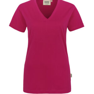 Hakro Damen V-Shirt Classic - 122-magenta - Front