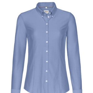 Hakro Langarm-Bluse Stretch - 135-ozeanblau - Front