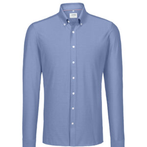Hakro Langarm-Hemd Stretch - 135-ozeanblau - Front