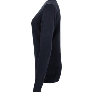 Hakro Damen V-Pullover Baumwolle - 034-tinte - Back
