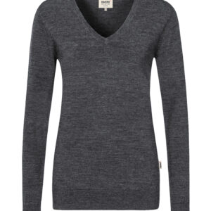 Hakro Merino-Pullover Damen - 328-anthrazit meliert - Back